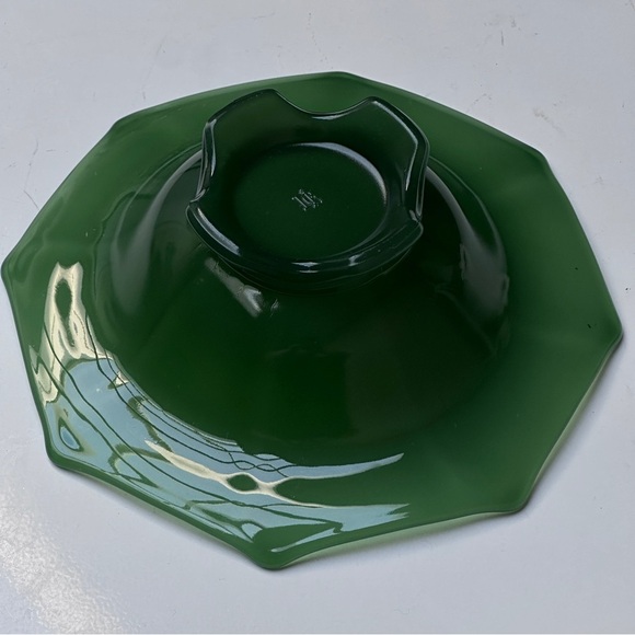Lancaster Imperial Jadeite Green Pedestal Console Bowl - Picture 7 of 10